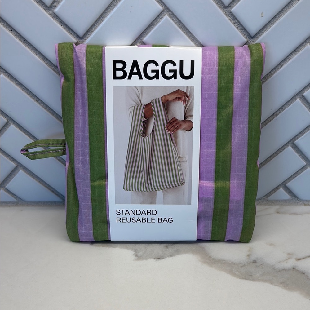 Baggu Green and Purple Reusable Bag